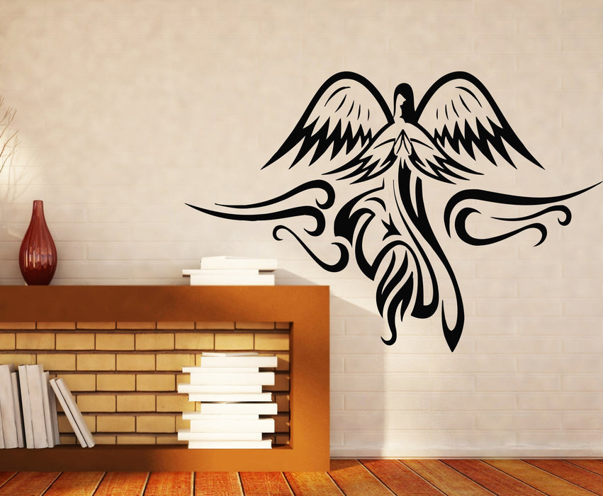Vinyl Decal Angels and Saints Wall Sticker Very Beautiful Image Winged Angel Unique Gift (n404)