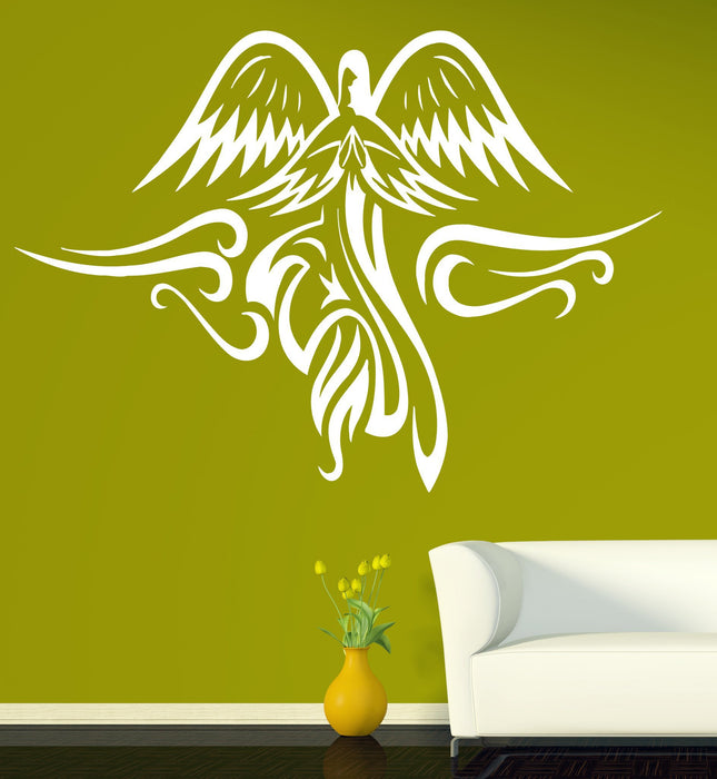 Vinyl Decal Angels and Saints Wall Sticker Very Beautiful Image Winged Angel Unique Gift (n404)