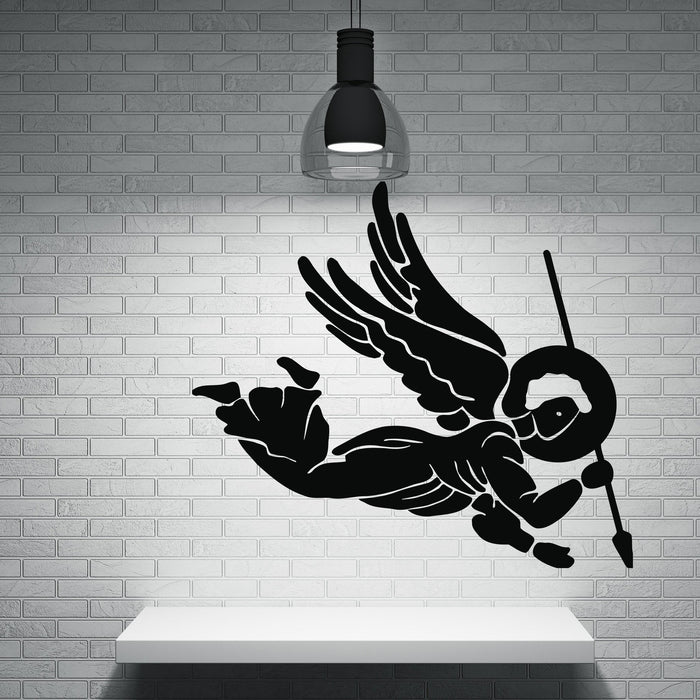 Vinyl Angels and Saints Wall Sticker St. Michael Archangel Spear Head Decal Unique Gift (n412)