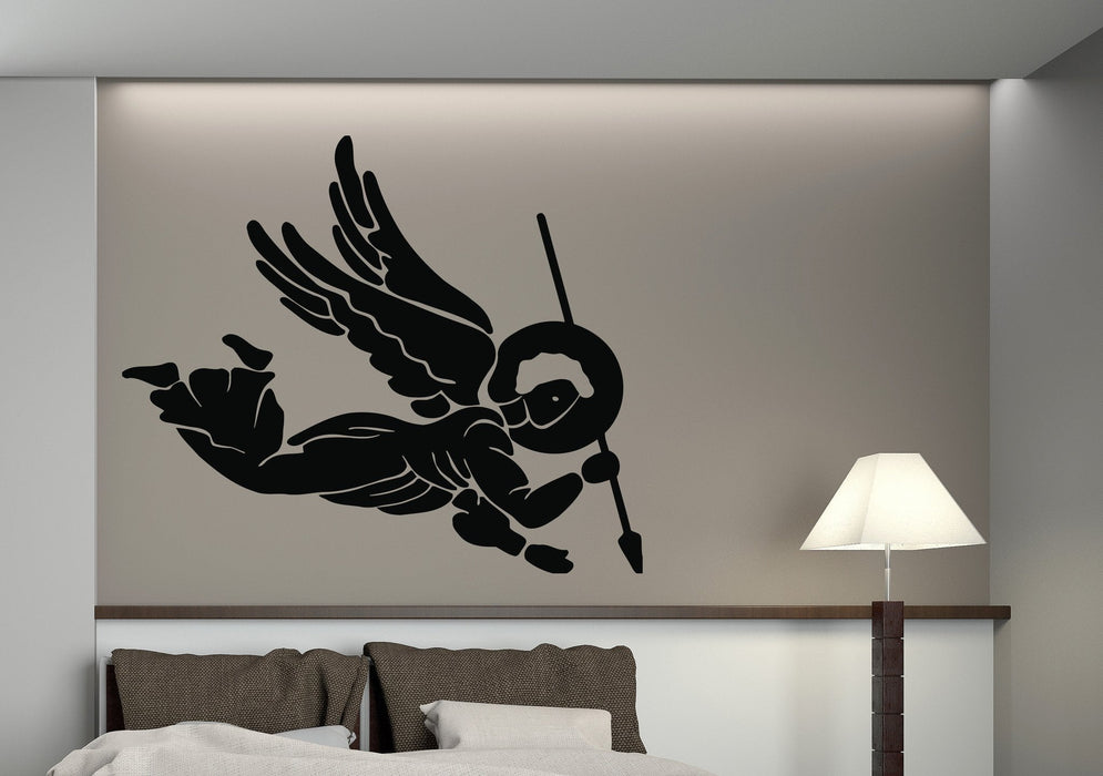 Vinyl Angels and Saints Wall Sticker St. Michael Archangel Spear Head Decal Unique Gift (n412)