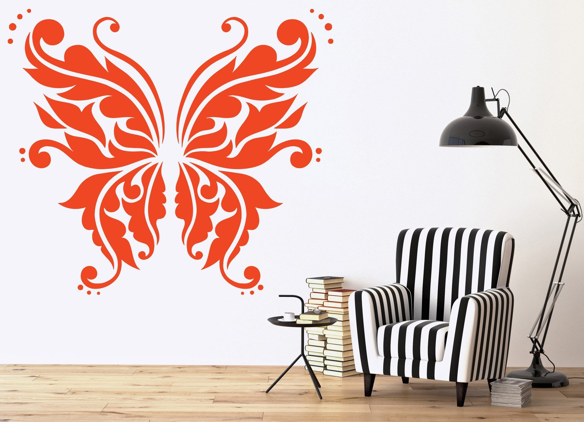 Wall Sticker Vinyl Decal Most Beautiful Butterfly Fairy Wings Mural Un ...