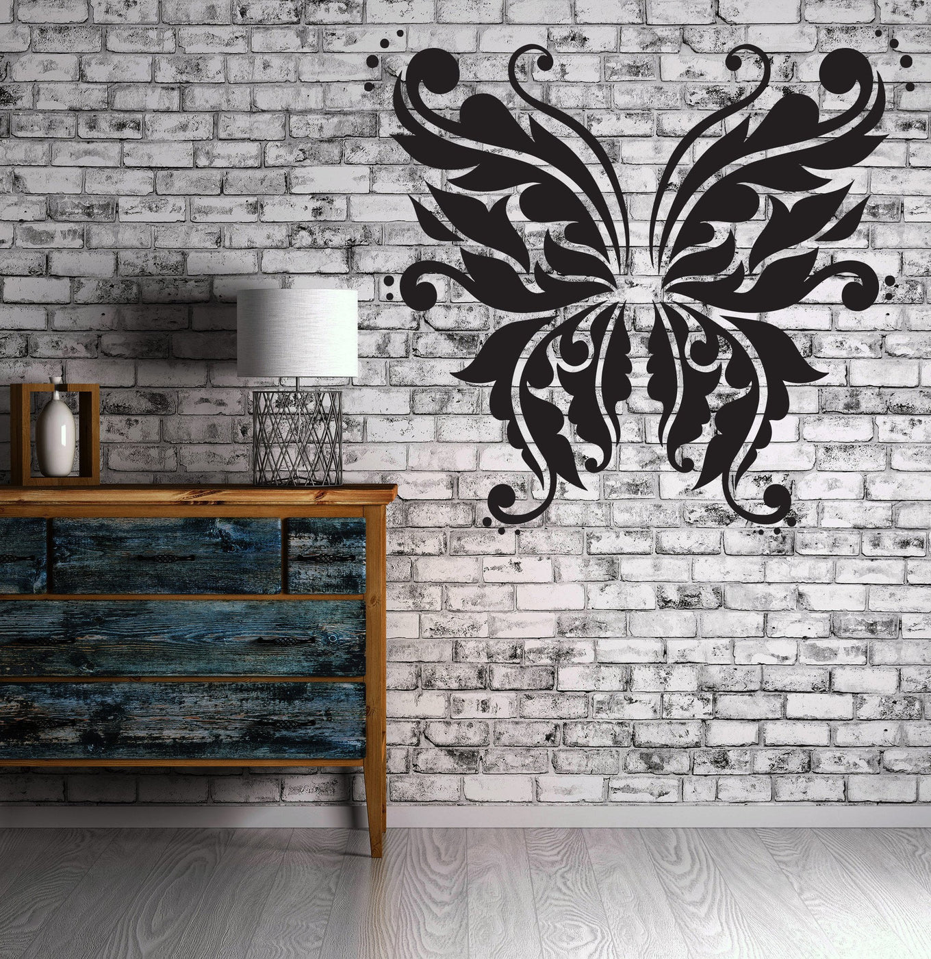 Wall Sticker Vinyl Decal Most Beautiful Butterfly Fairy Wings Mural Un ...