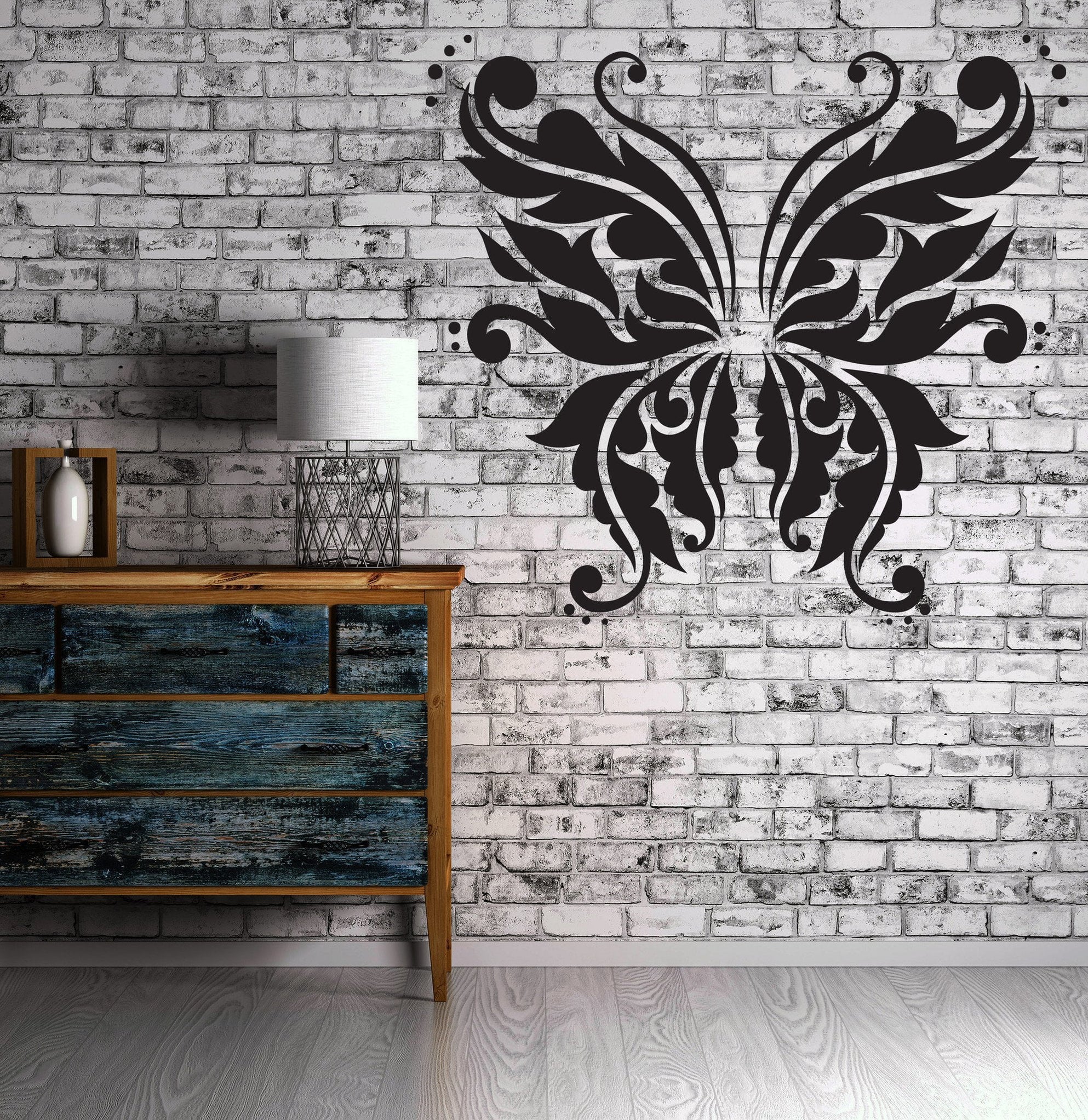 Wall Sticker Vinyl Decal Most Beautiful Butterfly Fairy Wings Mural Un ...