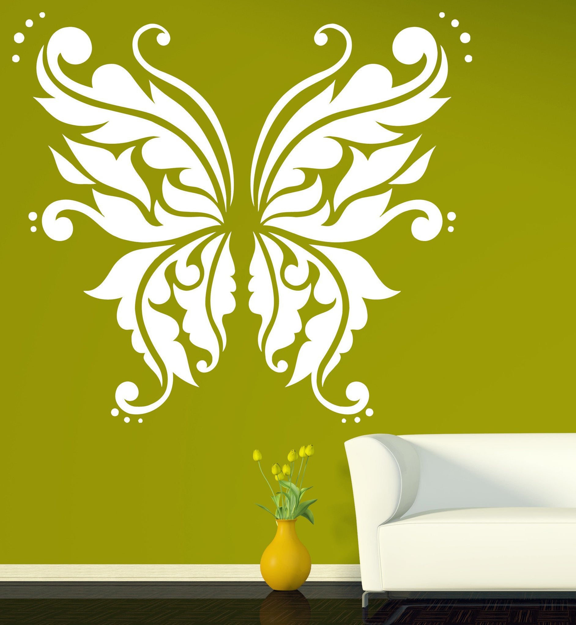 Wall Sticker Vinyl Decal Most Beautiful Butterfly Fairy Wings Mural Un ...