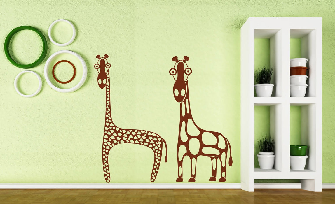 Vinyl Decal Animal Nature Decor Wall Sticker African Wild Giraffe Long Neck Unique Gift (n427)