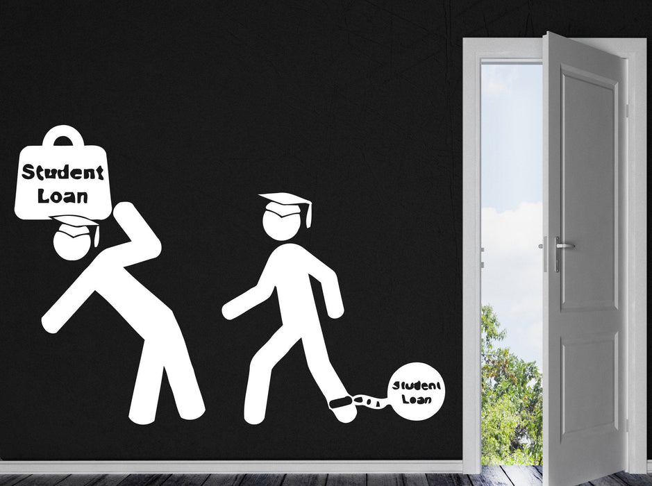 Vinyl Decal Wall Sticker Students Study Force Knowledge Student Loan Unique Gift (n438)