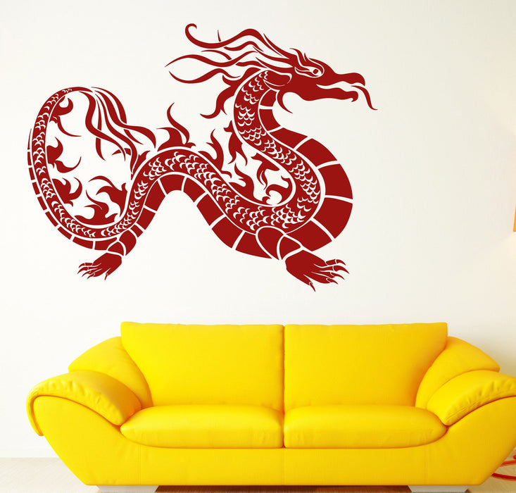 Vinyl Decal Oriental Dragon Mythological Fantasy Creature Wall Stickers Unique Gift (n441)