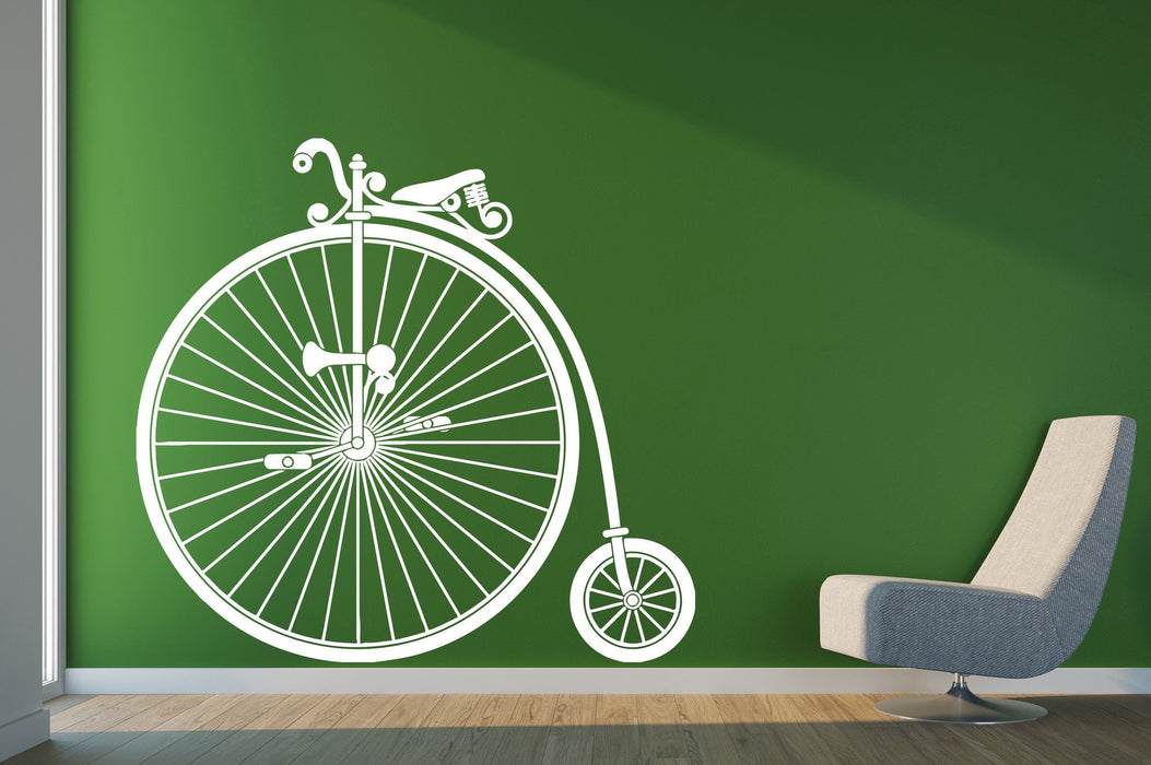 Vinyl Decal Wall Stickers Vintage Bicycle Wheel Great Little Pedal Wheel Seat Unique Gift (n451)