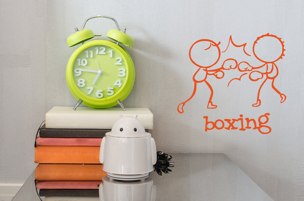 Vinyl Decal Wall Stickers Sports Boxing Fight Sparring Partners Unique Gift (n452)