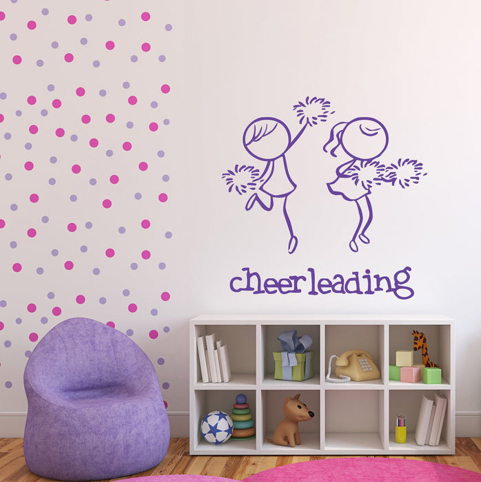 Vinyl Decal Wall Stickers Cheerleading Sport Teams Support Athletic Unique Gift (n453)