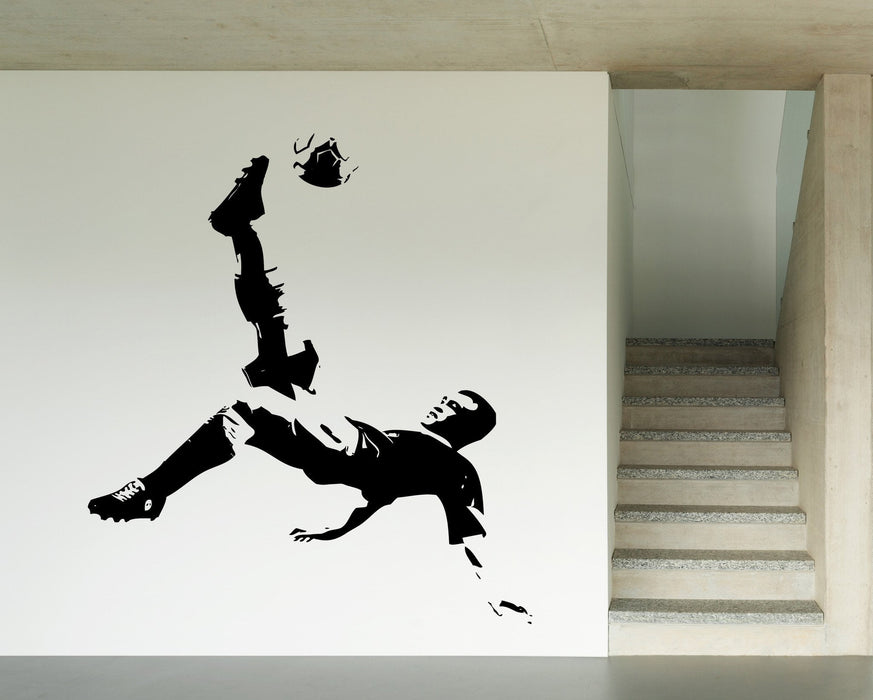 Large Wall Vinyl Decal Coccer Player Sport Ball Sport Decor Unique Gift z4549