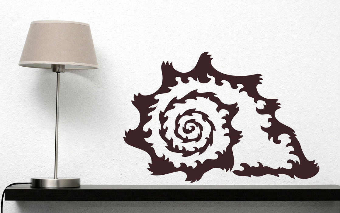 Wall Vinyl Sticker Decal Ocean Sea Wave Sea Shell Clam Unique Gift (n455)