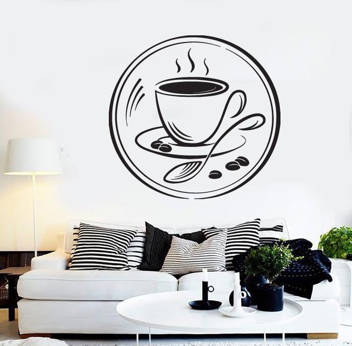 Vinyl Decal Coffee Couple Grain Coffee Shop Restaurant Wall Stickers Unique Gift (n485)