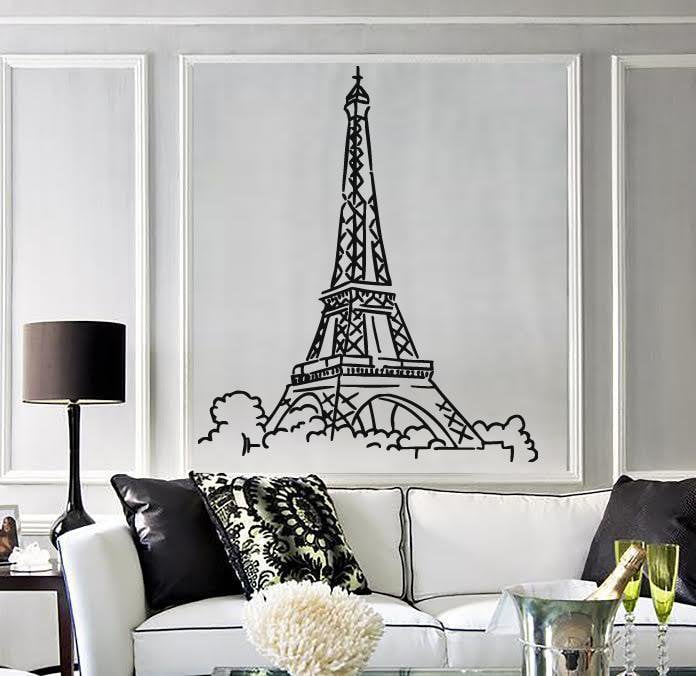 Vinyl Decal Eiffel Tower Paris France Champs Elysees Wall Sticker Unique Gift (n488)
