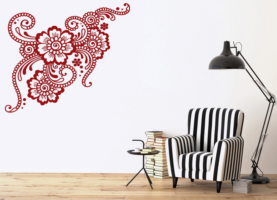 Vinyl Decal Beautiful Exquisite Floral Ornament Decor Room Wall Sticker Unique Gift (n492)