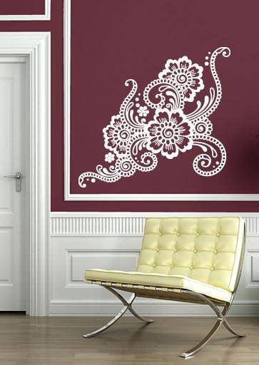 Vinyl Decal Beautiful Exquisite Floral Ornament Decor Room Wall Sticker Unique Gift (n492)