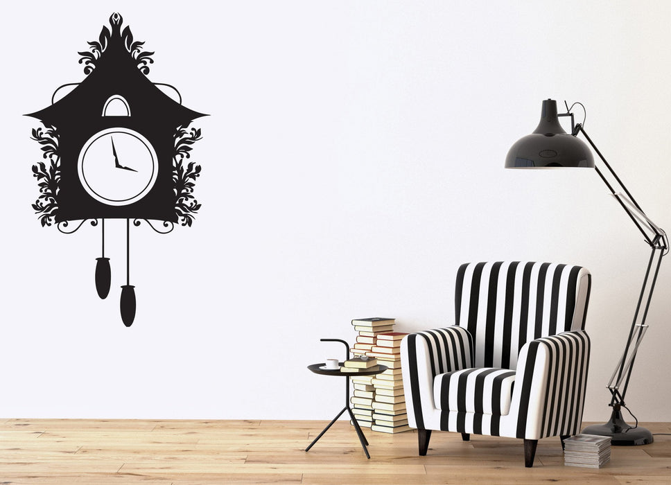 Vinyl Decal Vintage Cuckoo Clock Dreamlike House Chains Kettlebell Wall Stikers Unique Gift (n497)