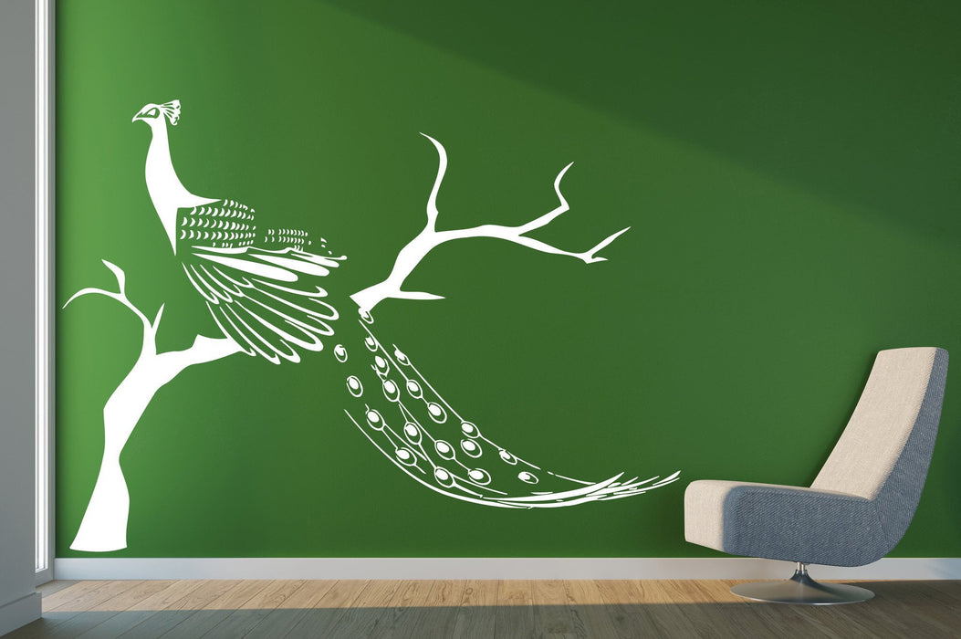 Vinyl Decal Paradise Bird Gorgeous Fairy Tail Tree Wall Sticker Unique Gift (n502)