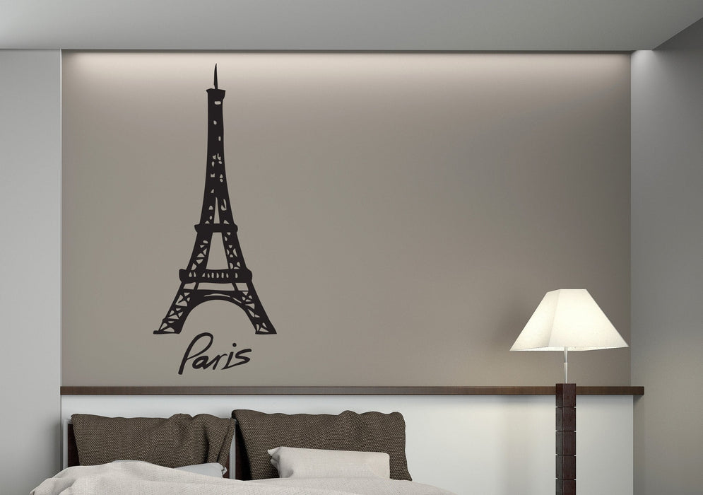 Vinyl Decal Eiffel Tower Symbol of Paris France Travel Decor Wall Sticker Unique Gift (n507)