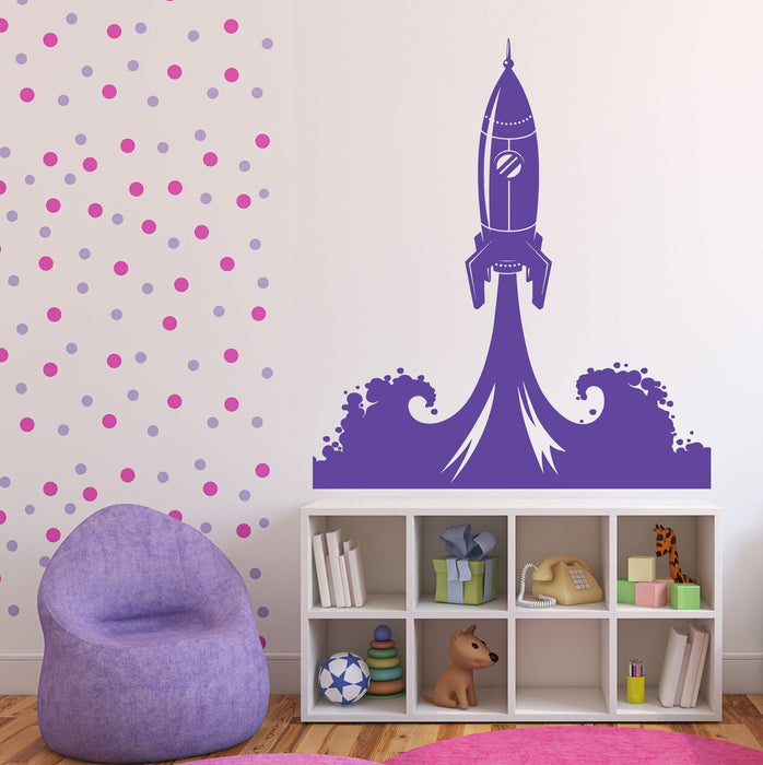 Wall Sticker Vinyl Decal Start picture rocket space stars milky way Unique Gift (n508)