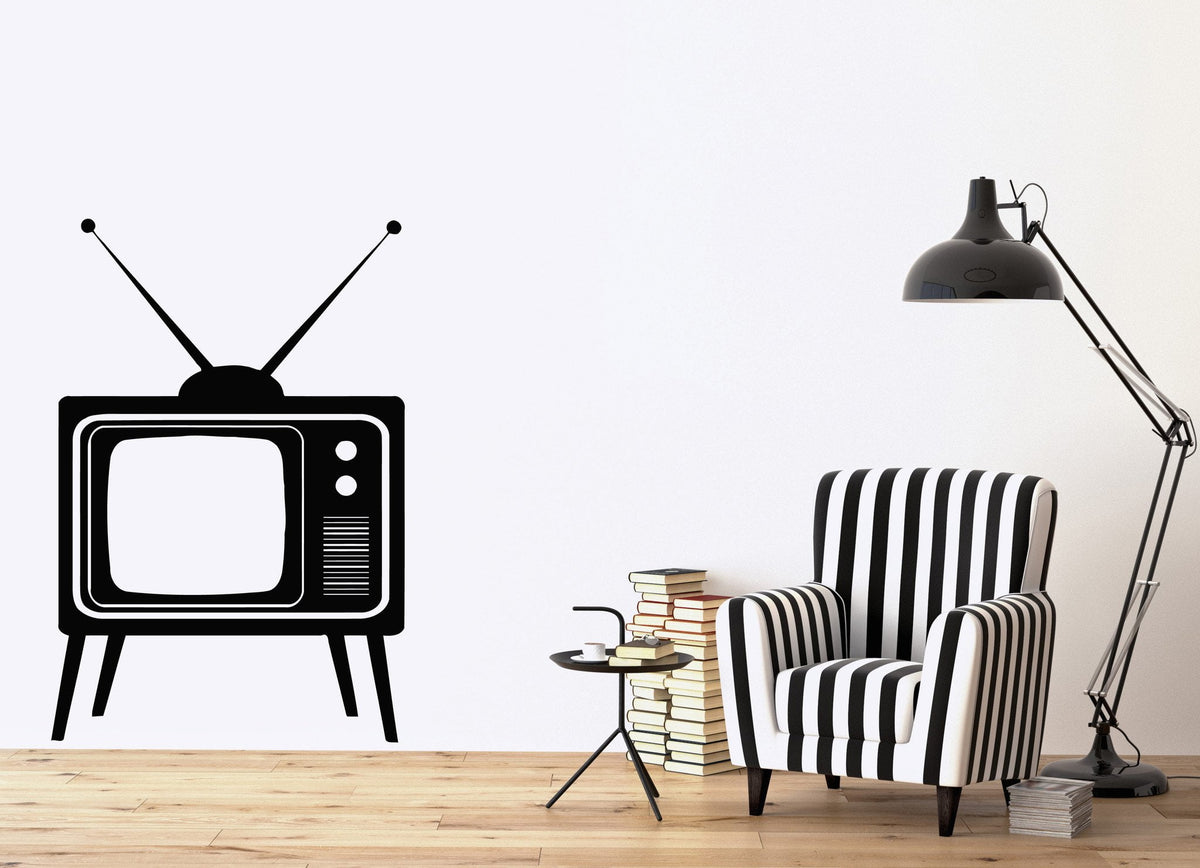 Wall Sticker Vinyl Decal big old TV device with antennas Unique Gift ...