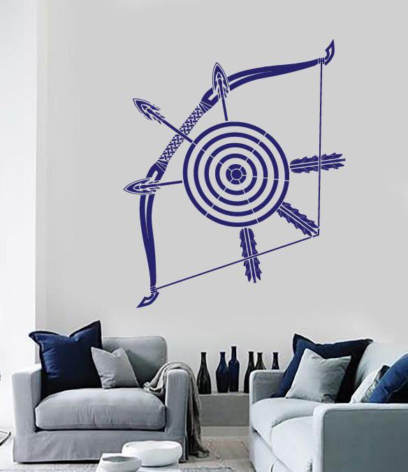 Vinyl Decal crossbow darts target arrows bow Wall Sticker for living room Unique Gift (n511)