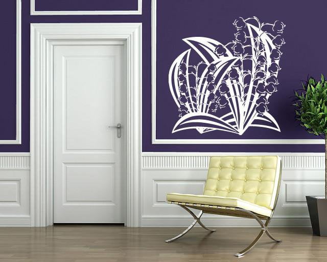 Wall Vinyl Decal  Sticker Beauty bouquet spring lilies of the valley Decor Unique Gift (n515)