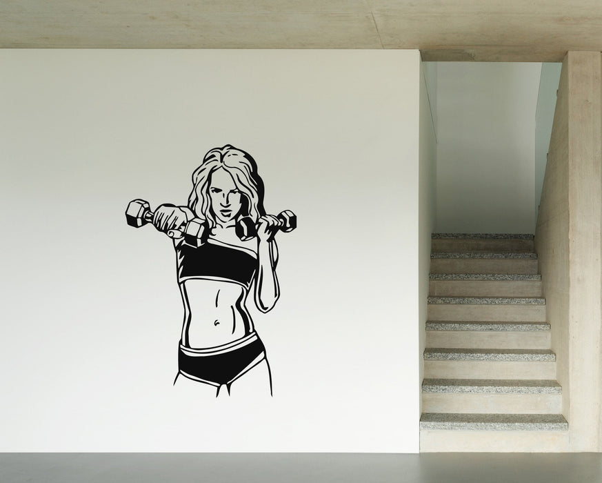 Large Wall Sticker Vinyl Decal sports club fitness exercise muscular body Unique Gift (n525)