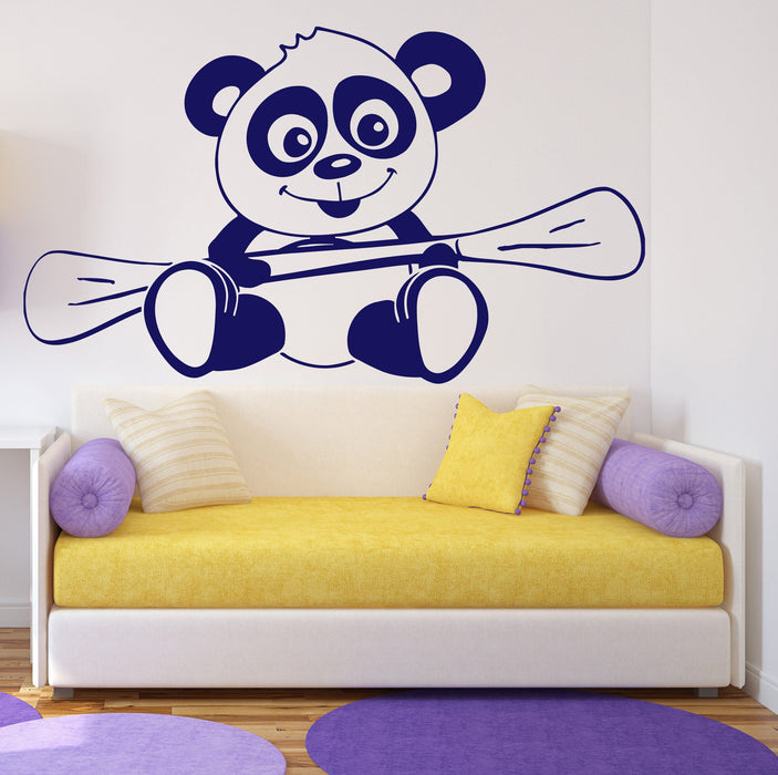 Wall Sticker Vinyl Decal Cute baby panda smiling cartoons game Unique Gift (n529)