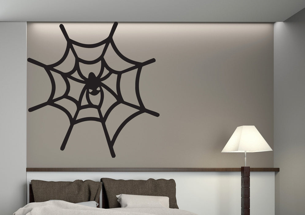 Wall Vinyl Sticker Cheerful Spider Hunter Spiderweb Decor Unique Gift (n533)