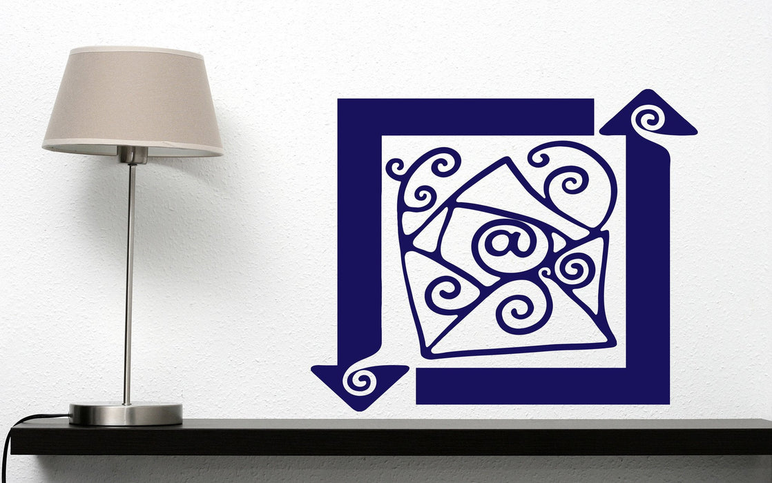 Wall Stickers Envelope Email Message Transmission Vinyl Decal Unique Gift (n540)