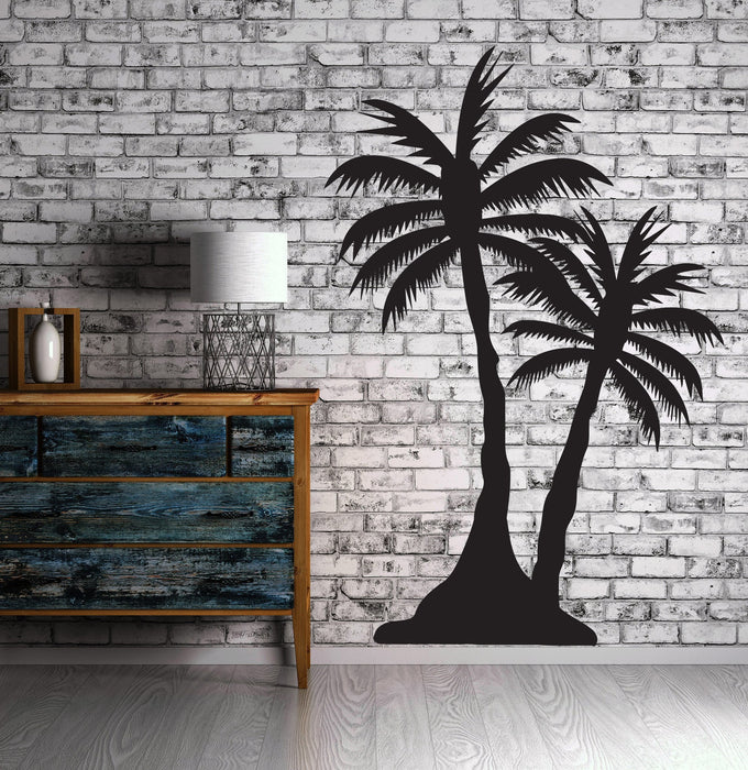 Vinyl Wall Sticker island ocean paradise palm coconuts Bananas Unique Gift (n550)