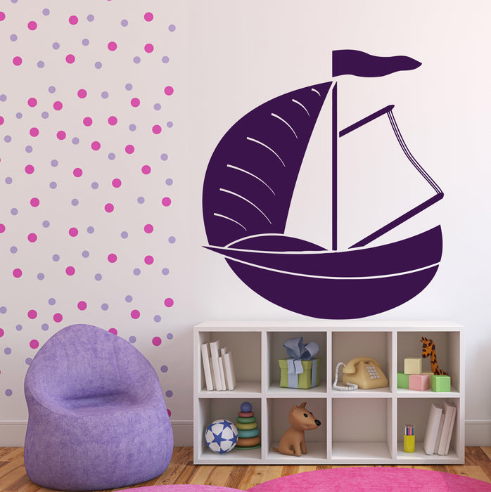 Large Vinyl Decal Dinghy Sailing Boat Yacht Water Sports Wall Sticker (n566)
