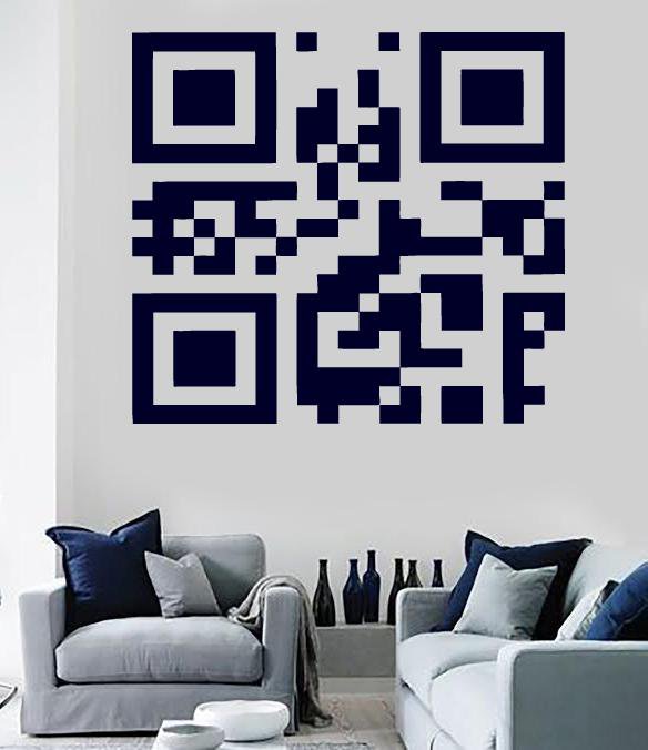 Vinyl Decal Bar Code Coding Individual Commodity Wall Sticker (n600