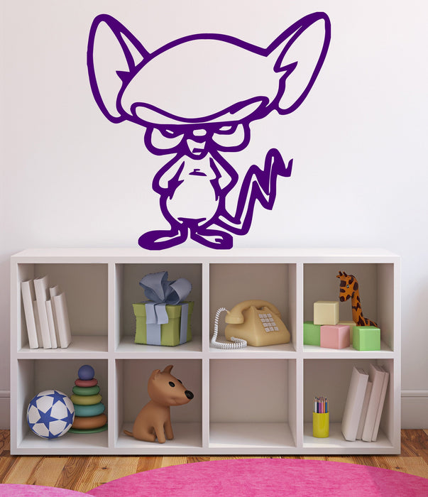 Vinyl Decal Cartoon Character Mouse Jerry Got Angry Large Wall Sticker (n620)