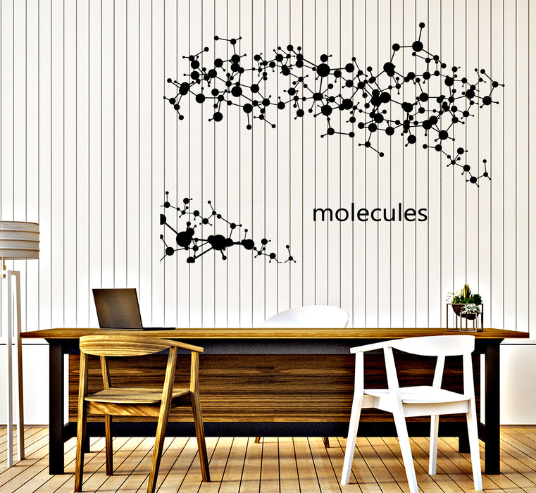 Large Vinyl Decal Abstract Molecules Medical Background Wall Sticker Unique Gift (n636)