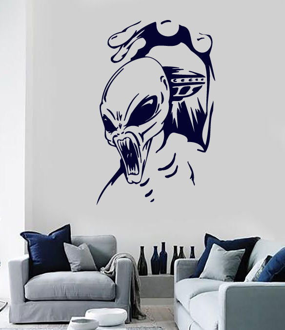 Large Vinyl Decal Alien Being Different Planet Unique Gift Wall Sticker (n638)