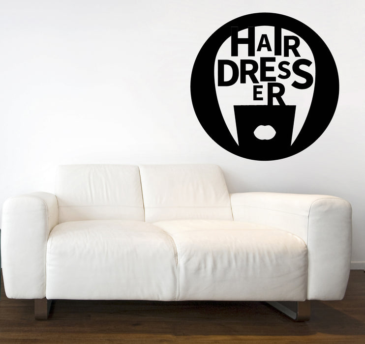 Large Vinyl Decal Hairdresser Beauty Salon Barbershop Wall Sticker Unique Gift (n643)