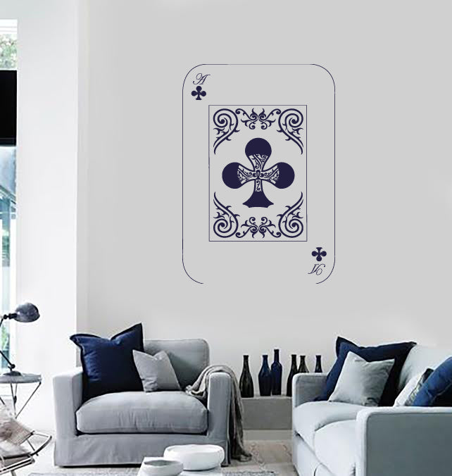 Vinyl Decal Wall Sticker Playing Cards Deck Ace Crosses Poker Unique Gift (n684)
