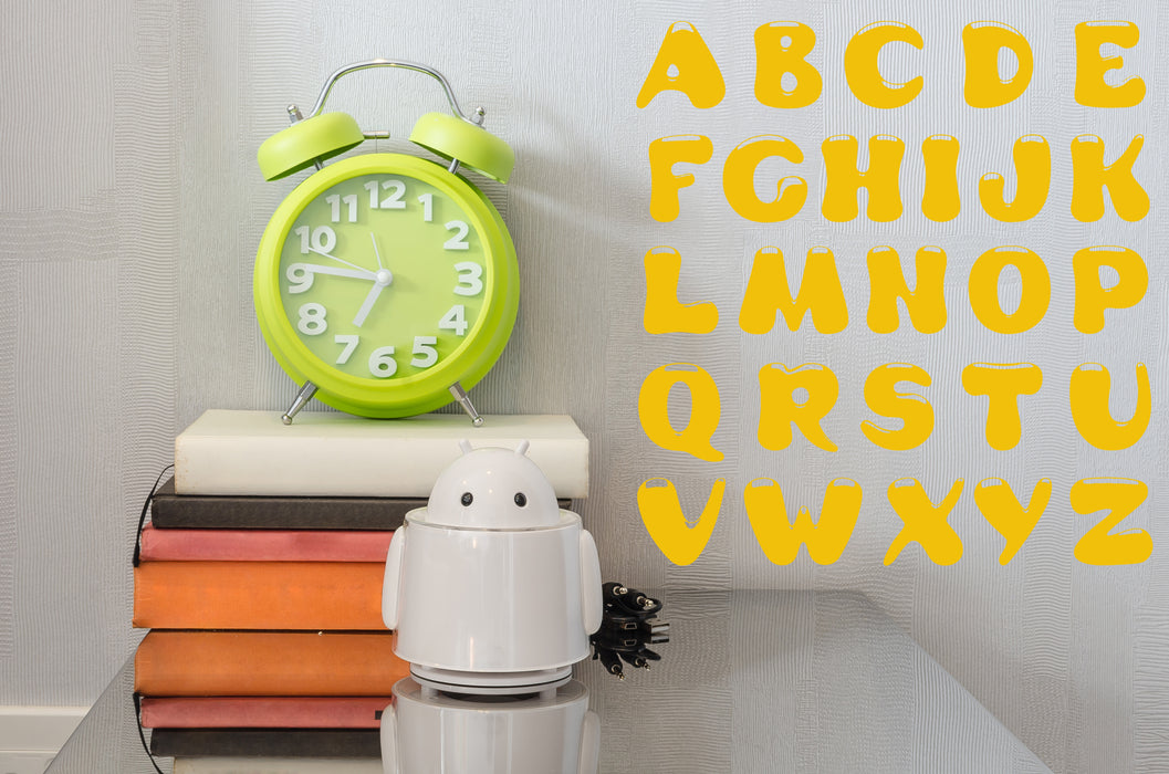 Vinyl Decal Wall Sticker Alphabet Lettering Decor for School and Pupils Unique Gift (n697)