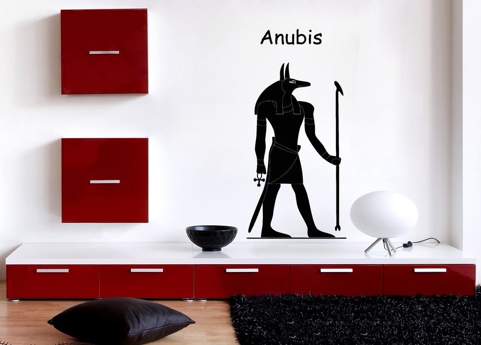 Large Vinyl Decal Wall Sticker Ancient Egyptian God Anubis Unique Gift (n701)