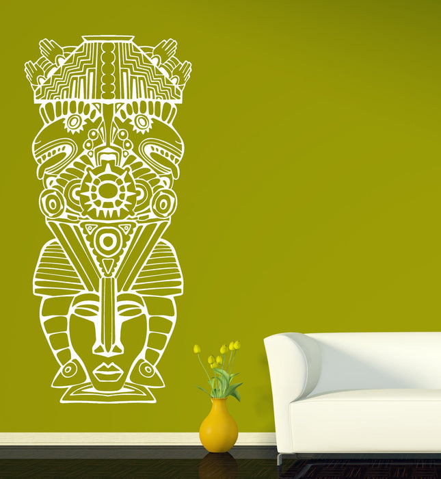 Large Vinyl Wall Sticker Aztec Totem Poles North American resident Unique Gift (n727)