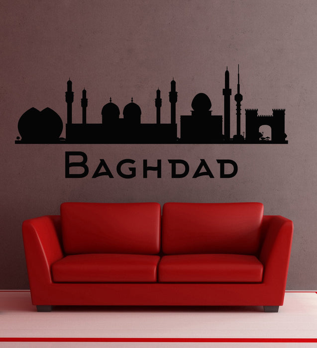 Vinyl Decal Wall Sticker City Country Silhouette Sights Baghdad Unique Gift (n729)