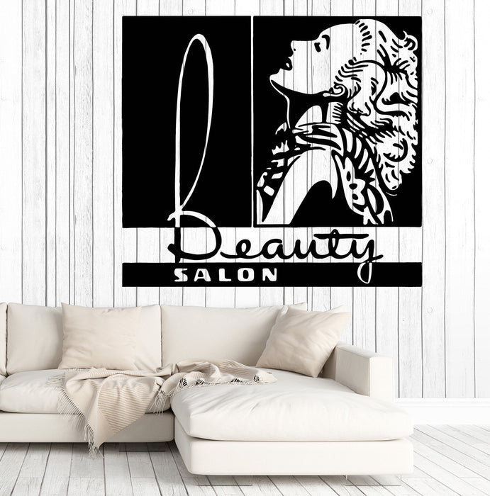 Vinyl Decal Wall Sticker Woman Hair And Beauty Salon Quotes Graphic image Unique Gift (n739)