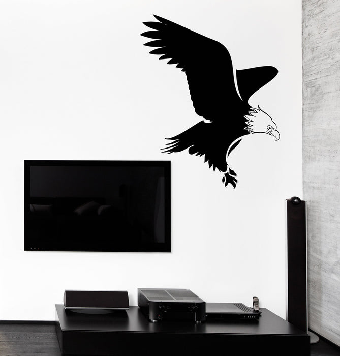 Vinyl Decal Wall Sticker Abstract Eagle Bird Silhouette Flight Wingspan Unique Gift (n759)