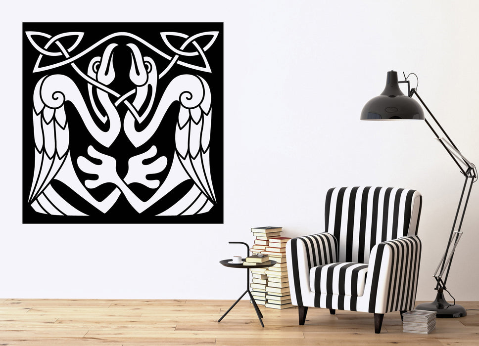 Vinyl Decal Wall Sticker Abstract Birds Eagle Celtic Style Art Mural Unique Gift (n776)