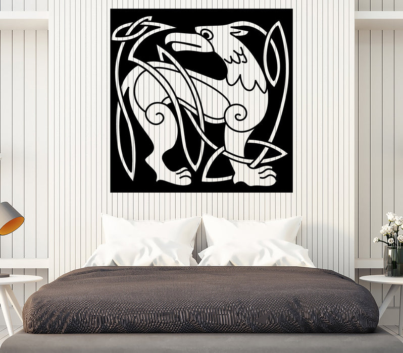 Vinyl Decal Wall Sticker Abstract Animal Dog Celtic Style Mural Art Unique Gift (n777)