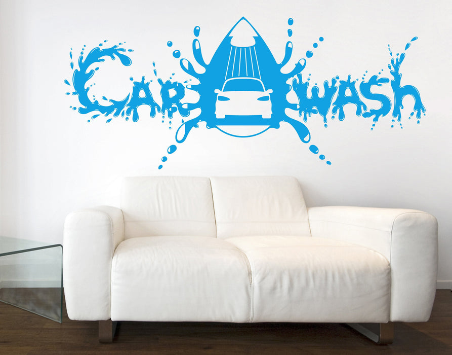 Large Vinyl Decal Wall Sticker Decor for Car Wash Car Water Clean Unique Gift (n783)