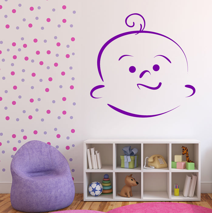 Wall Sticker Vinyl Decal Beauty Baby Cartoon Face Different Emotions Unique Gift n787