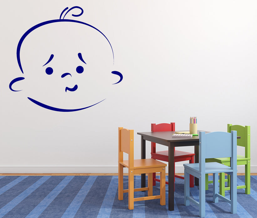 Vinyl Decal Wall Sticker Beauty Baby Cartoon Face Different Emotions Decor Unique Gift n788